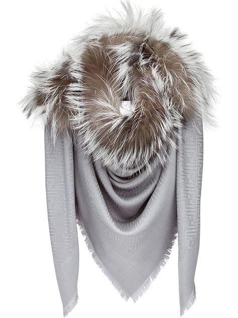 fendi scarf women's|Fendi scarf with fur.